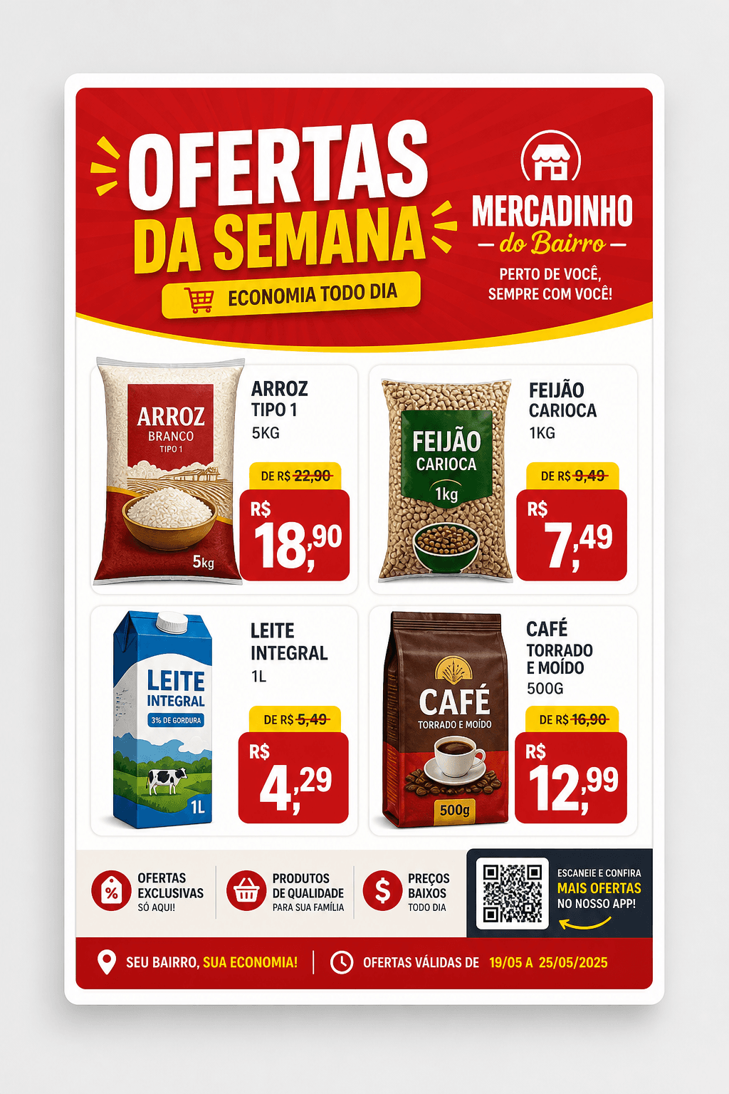 Exemplo de encarte de ofertas gerado pelo Diia Ofertas